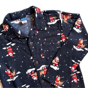 Old Navy Santa Flannel Christmas Pajamas -Sz 6-7